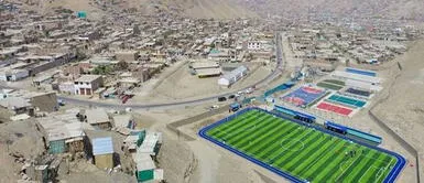 Municipalidad de Lima inauguró cancha sintética en Manchay y causó polémica en habitantes Medio de comunicación internacional cuestiona inauguración de cancha sintética en Manchay