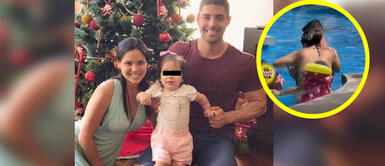 Andrea San Martín y Sebastián Lizarzaburu fueron captados juntos en una piscina Andrea San Martín y Sebastián Lizarzaburu fueron captados juntos en una piscina