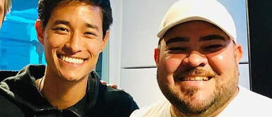 Ángel López junto a Tony Succar. Ángel López: hijo del jurado de Yo Soy venció el cáncer