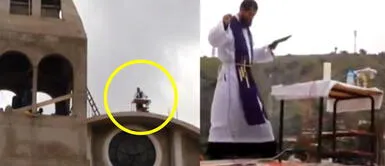 Huánuco: Sacerdote que daba misa en el techo suplica ayuda tras contagiarse de COVID-19 Huánuco: Sacerdote que daba misa en techo de iglesia pide ayuda tras infectarse de coronavirus