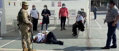 Joven se desmaya mientras personal del Ejército le pedía que sea miembro de mesa Elecciones 2021: Joven se desmaya al ser nombrado miembro de mesa