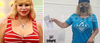 Susy Díaz cumplió con su deber cívico. Susy Díaz agradecida con los miembro de mesa pese a la COVID-19: "Qué amables"