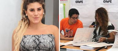 Macarena Vélez fue blanco de críticas en las redes sociales. (Foto: Redes/Andina) Macarena Vélez es atacada por no cumplir como miembro de mesa y lucir feliz en Miami