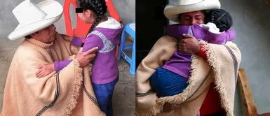 La pequeña Alondra no pudo evitar llorar al ver a su padre conmovido. Pedro Castillo rompe en llanto junto a su hija y le hace importante promesa de llegar a la presidencia