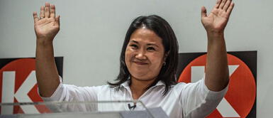 Keiko Fujimori visitó el distrito de San Juan de Lurigancho y se mostró positiva ante una segunda vuelta electoral. Keiko Fujimori tras pasar a segunda vuelta electoral: "la tercera es la vencida"