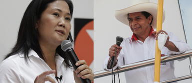 Pedro Castillo y Keiko Fujimori se enfrentan en propuestas de campaña política Castillo asegura que Alberto Fujimori seguirá preso, y Keiko le exige mostrar equipo