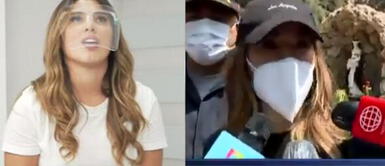 Yahaira Plasencia llegó a comisaría para recibir su multa por incumplimiento de las normas durante pandemia. Yahaira Plasencia se acercó a comisaría de Cieneguilla para ponerse a derecho