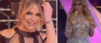 Gisela Valcárcel no dudó en cantar y bailar 'Que levante la mano' en su programa. Gisela Valcárcel impactó al bailar en su programa 'Que levante la mano' | VIDEO