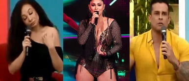 Christian Domínguez y Janet Barboza una vez más se enfrascan en una discusión en vivo. Christian Domínguez defiende a Pamela Franco de críticas de Janet Barboza