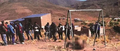 El acusado falleció debido a los golpes y graves quemaduras Pobladores queman vivo a un sujeto acusado de robar un vehículo