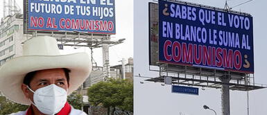 Pedro Castillo habló sobre los paneles publicitarios que o relacionan con el comunismo y el terrorismo Pedro Castillo: "En vez de colocar paneles, ¿por qué no mejor colaboran con oxígeno?"