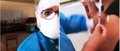 Piura: enfermera se enoja cuando le piden que muestre si la jeringa tenía la dosis de la vacuna contra la COVID-19 Piura: enfermera se enoja cuando le piden que muestre si la jeringa tenía la dosis de la vacuna