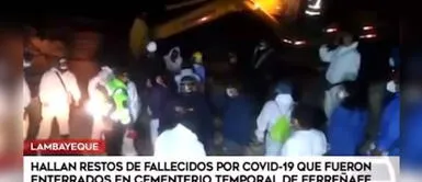 COVID-19 Perú: Encuentran a muertos en bolsas que fueron enterrados en cementerio temporal de Lambayeque Lambayeque: Hallan restos de muertos por COVID-19 que fueron sepultados en cementerio temporal