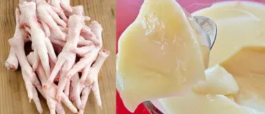 Gelatina de patitas de pollo Dulce de patitas rico en colágeno para decirle adiós a las arrugas, VIDEO