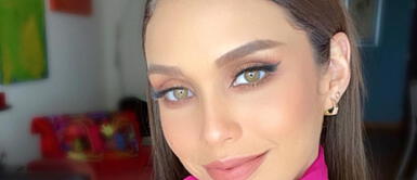 Janick Maceta da cátedra de moda con elegante traje rosa de la diseñadora Ana María Guiulfo. Janick Maceta realiza cátedra de moda con elegante traje rosa con sello peruano