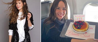 Camila Sodi celebró su cumpleaños con tripulantes de avión Camila Sodi celebró su cumpleaños con tripulantes de avión