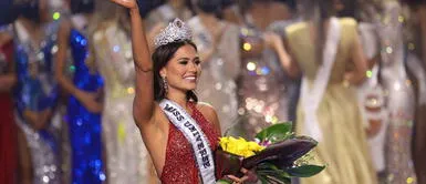 Andrea Meza y vestido rojo Miss Universo Andrea Meza triunfa en el Miss Universo con majestuoso vestido de más de 30 mil cristales