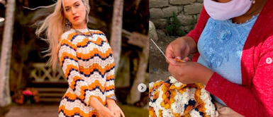 Katy Perry y vestido a crochet Katy Perry pone la moda peruana en los ojos del mundo con vestido tejido por artesana de Huaraz