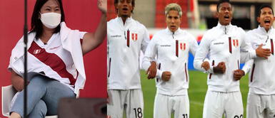 Keiko Fujimori agradeció apoyo de futbolistas de la selección peruana. Keiko Fujimori presenta equipo técnico y defiende a futbolistas que la apoyan