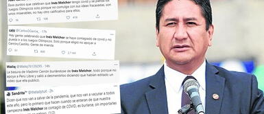 "Le dio Koronavirus", dijo Cerrón en referencia a la salud de Inés Melchor. Usuarios de redes sociales repudian burla de Vladimir Cerrón contra Inés Melchor