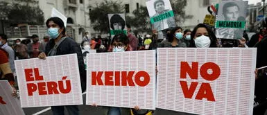 Manifestación se denomina: Keiko No Va. Keiko Fujimori: Colectivos participan en marcha contra candidata presidencial