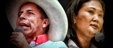 Pedro Castillo y Keiko Fujimori. Encuesta: Pedro Castillo alcanza el 44.8% y Keiko Fujimori el 34.4%