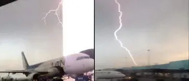 Minutos de terror en el Aeropuerto Jorge Chávez: Rayos cayeron en la pista de aterrizaje Minutos de terror en el Aeropuerto Jorge Chávez: Rayos cayeron en la pista de aterrizaje