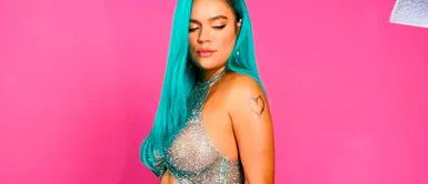 Karol G y vestido transparente Karol G se luce en la alfombra roja con vestido transparente al estilo de Rihanna