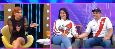 Keiko Fujimori se presentó en el programa de Magaly Medina. Keiko Fujimori encaró a Magaly en vivo: “Ya te amistaste con tu marido, deja de coquetear con el mío”