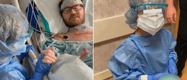 Niño pidió como regalo de cumpleaños visitar a su padre hospitalizado por COVID-19 Niño pidió como regalo de cumpleaños visitar a su padre hospitalizado por COVID-19