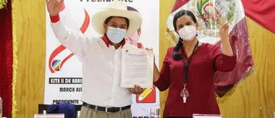 Verónika Mendoza y Pedro Castillo. Mendoza: "Ni el terruqueo, ni la campaña de mentiras podrán apagar la esperanza del pueblo"