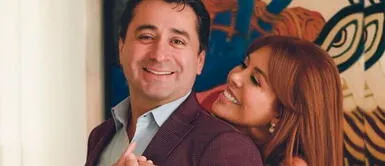 Magaly Medina llega acompañada de Alfredo Zambrano para emitir su voto Magaly Medina llega acompañada de Alfredo Zambrano a su local de votación