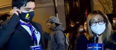 Periodistas de diferentes medios reciben ataques por parte de simpatizantes de Perú Libre. Periodista y simpatizantes de Perú Libre se agreden en las afueras del local del partido