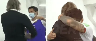 El emotivo abrazo entre Gianluca Lapadula y Ricardo Gareca tras la victoria peruana en Ecuador El emotivo abrazo entre Gianluca Lapadula y Ricardo Gareca tras la victoria peruana en Ecuador