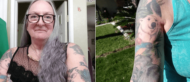 Anciana se tatuó gran parte del cuerpo rindiendo homenaje a los animales en peligro de extinción Anciana se tatuó gran parte del cuerpo rindiendo homenaje a los animales en peligro de extinción