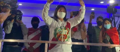 Keiko condenó la actitud del presidente Francisco Sagasti por hablar con Vargas Llosa. Créditos: Raúl Egúsquiza/ URPI-LR Keiko Fujimori en marcha: "Nosotros no vamos a permitir que Perú se convierta en la Venezuela chavista"