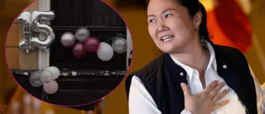 Keiko Fujimori: Dejan arreglo de quinceañero en local de Fuerza Popular Keiko Fujimori: Dejan arreglo de quinceañero en local de Fuerza Popular