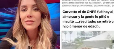 Juliana Oxenford se manifestó fuerte en su red social. Juliana Oxenford condena ataques a jefe de la ONPE delante de su hijo: "Vergonzoso"