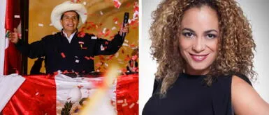 La actriz reconoció como presidente a Pedro Castillo. Foto: Sebastian Castaneda (REUTERS) / Composición Ebelin Ortiz sobre Pedro Castillo: “Usted es el presidente del Bicentenario”