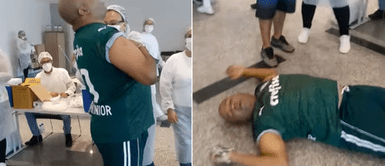 Hombre con pánico a las agujas se desmayó luego de ser vacunado contra la COVID-19 Hombre con pánico a las agujas se desmayó luego de ser vacunado contra la COVID-19