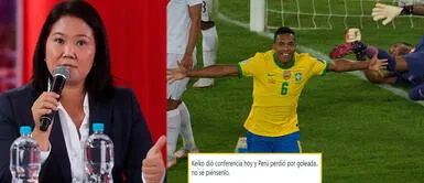 Perú vs. Brasil: Usuarios señalan que la selección peruana perdió porque Keiko Fujimori dio conferencia Lourdes Flores video Internautas aseguran que la 'Blanquirroja' fue goleada porque Keiko Fujimori dio conferencia