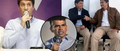 Vladimir Cerrón y Julio Guzmán Partido Morado niega que Julio Guzmán haya solicitado un cargo público a Pedro Castillo