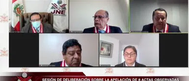 Salas Arenas dijo que su decisión se sustentaba en el artículo 185 de la Constitución. JNE declaran infundados ocho solicitudes de apelación de actas observadas en segunda vuelta