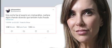 Juliana Oxenford: Juliana Oxenford cuestiona a experto en criptoanálisis que se presentó en Cuarto Poder