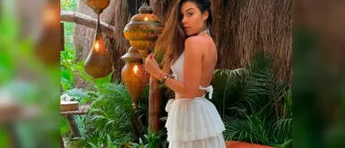 Alexandra Méndez y outfit de animal print Alexandra Méndez se arriesga con un audaz tendencia de playa que usó Isabel Acevedo