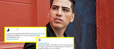 Usuarios en las redes sociales arremetieron contras el comportamiento de John Kelvin. John Kelvin es repudiado en las redes por sus comentarios machistas contra su esposa Dalia