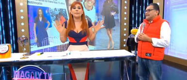 Magaly Medina pidió calma a sus televidentes mientras se desarrollaba el sismo. Magaly Medina reaccionó así en vivo tras el fuerte temblor de 6.0 | VIDEO