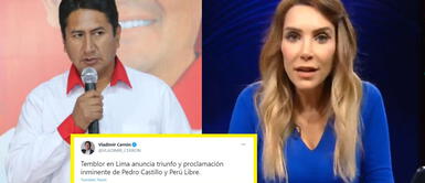 Juliana Oxenford respondió fuerte a Vladimir Cerrón. Juliana Oxenford a Cerrón tras decir que temblor fue por triunfo de PL: "Miserable y oportunista"
