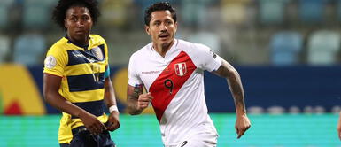Gianluca Lapadula celebra su primer gol con Perú Gianluca Lapadula: "Estoy muy feliz de haber marcado mi primer gol con la blanquirroja"