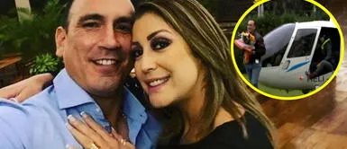 Esposo de Karla Tarazona la sorprende con romántico cartel desde un helicóptero Esposo de Karla Tarazona la sorprende con romántico cartel desde un helicóptero